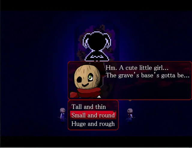 Angels of Death Episode.Eddie screenshot: a choice of grave base, tall and thin, small and round, or huge and rough