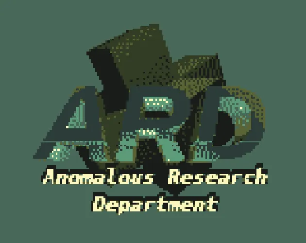 The ARD: Anomalous Research Department logo in green pixel letters