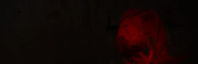 Bleeding Roots store art: a red-lit, fleshy shape glowing in a dark wooden room