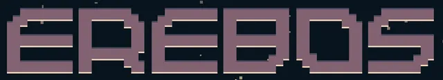 The Erebos title in large pixel letters
