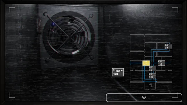 A vent camera on a large fan, with the vent map highlighted