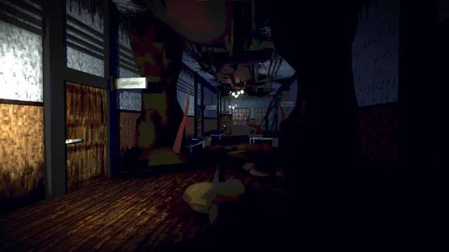 HR: Human Remains screenshot: the player holds a syringe beside a machine showing a heart monitor at 97 BPM, with green and red buttons