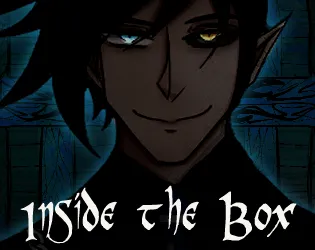 Inside the Box cover: the smiling creature with mismatched glowing eyes above the gothic title