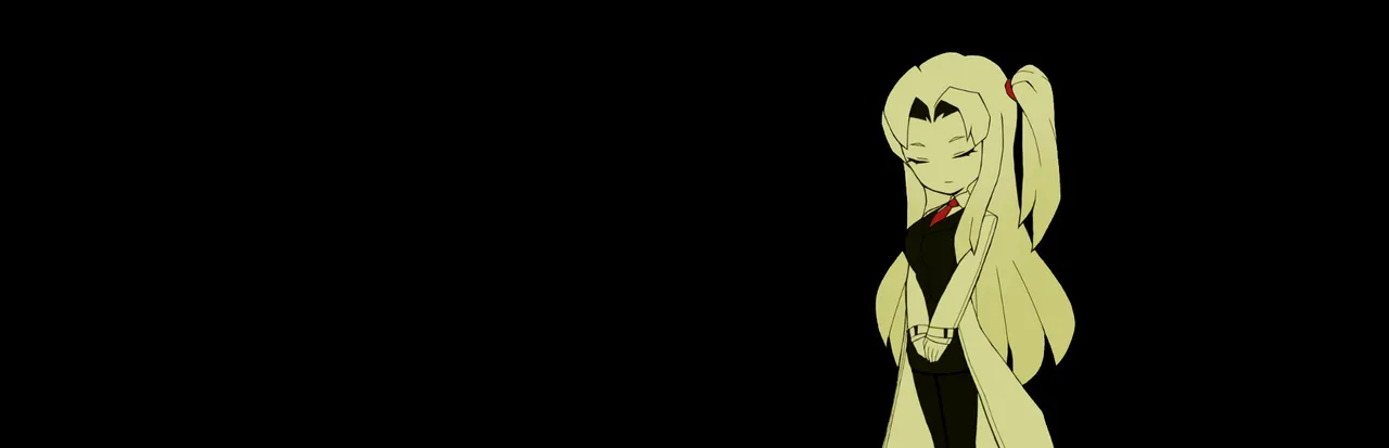 Lobotomy Corporation key art: the AI assistant Angela with long pale hair against a black background