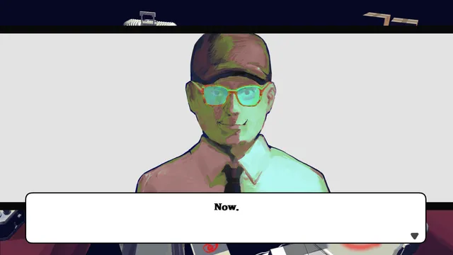 MAMA screenshot: a smiling man in a cap and glasses painted in clashing colours, with the line Now.