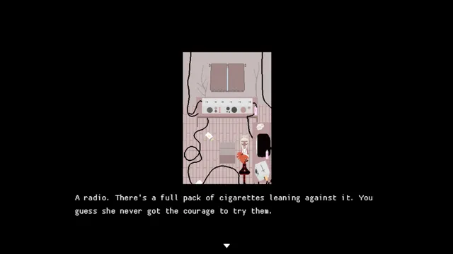 Meat Girl screenshot: a pale girl with a halo and a white dress beside a snowy wood, saying yes, we are very close