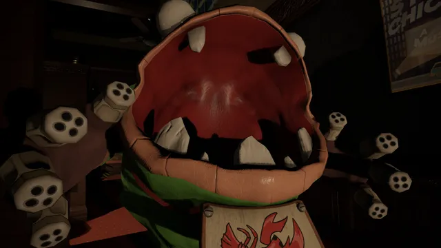 My Friendly Neighborhood screenshot: a toothy felt puppet mouth lunges at the camera