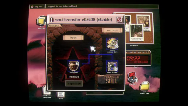 No Players Online screenshot: a faux-90s desktop showing a Soul Transfer program, folders, photos and a clock dated 1993