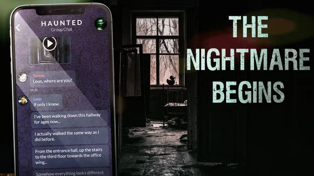 Orphans store art: the Haunted group chat where Leon says he keeps walking the same hallway, beside a dark dormitory window
