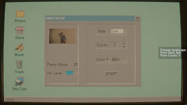 Photomaly screenshot: the studio computer's print setup window with a customer photo