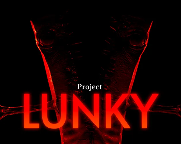 Project Lunky cover: a red-lit creature with its head split open into a spined mouth above the glowing title