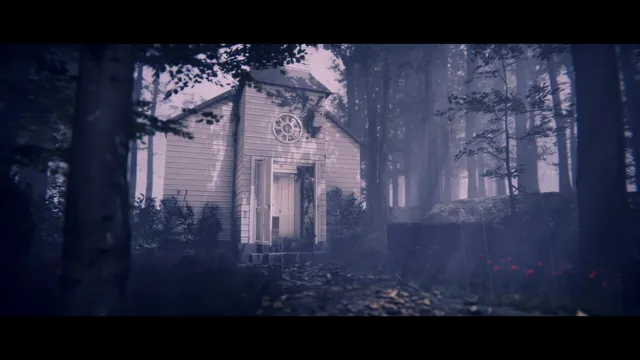 Project Songbird screenshot: a white wooden chapel in a misty forest