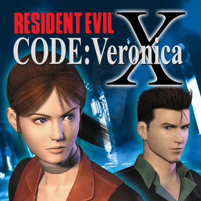 Resident Evil Code: Veronica X cover with Claire and Chris Redfield under the title
