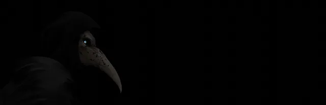 SCP: Observer key art: the plague doctor mask of SCP-049 in darkness