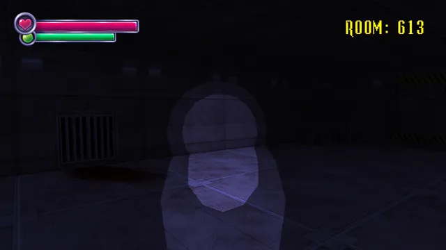 A pale, faceless ghostly figure looming close in a dark room at Room 613
