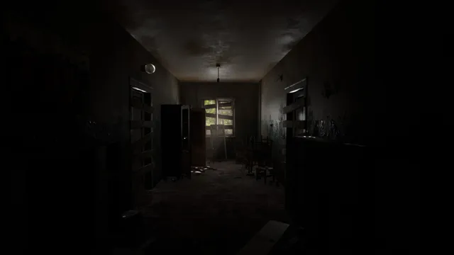Summer of '58 screenshot: a dark corridor leading to a single window