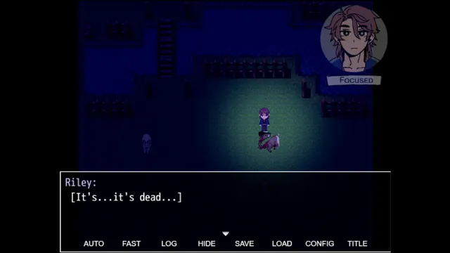 take care of it. screenshot: Riley in a dark top-down street at night beside a dead animal, saying it's dead