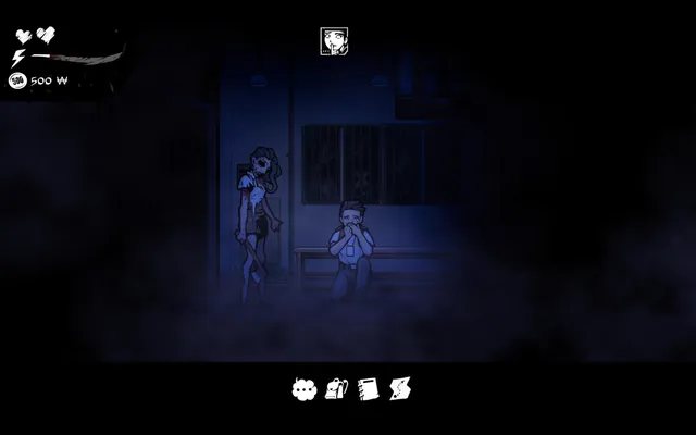 The Coma: Recut screenshot: students at their desks in a daytime classroom before the exam