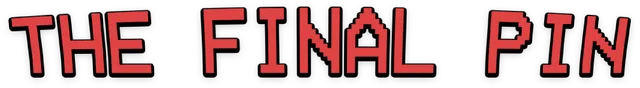 The Final Pin logo in red pixel letters