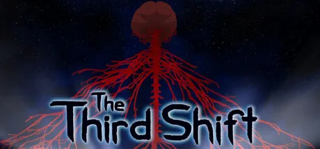 The Third Shift Steam header: the title under a red, vein-like figure against a starry sky