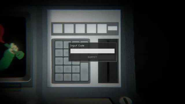 VESSELS screenshot: a keypad on the console with an Input Code box